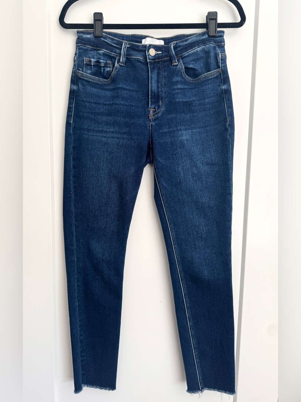 Women's Mid-Rise Dark Blue Skinny Jeans
